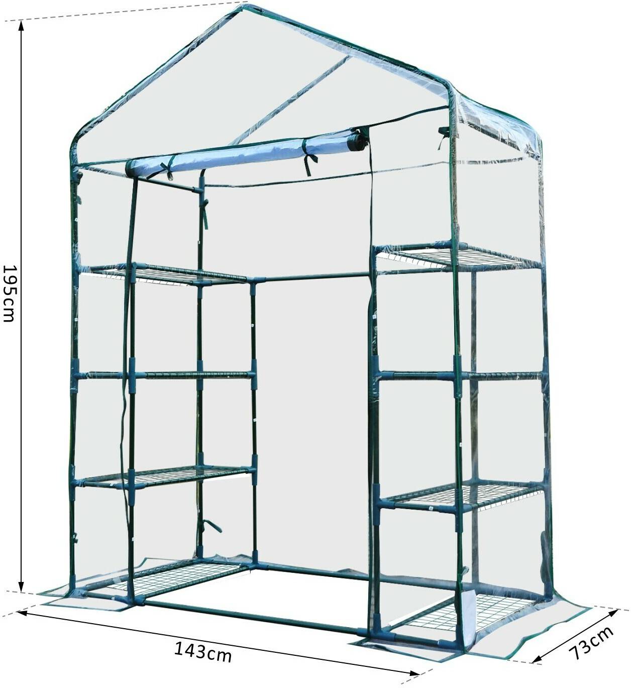 Outsunny Steel Frame Polytunnel Greenhouse Serres de jardin