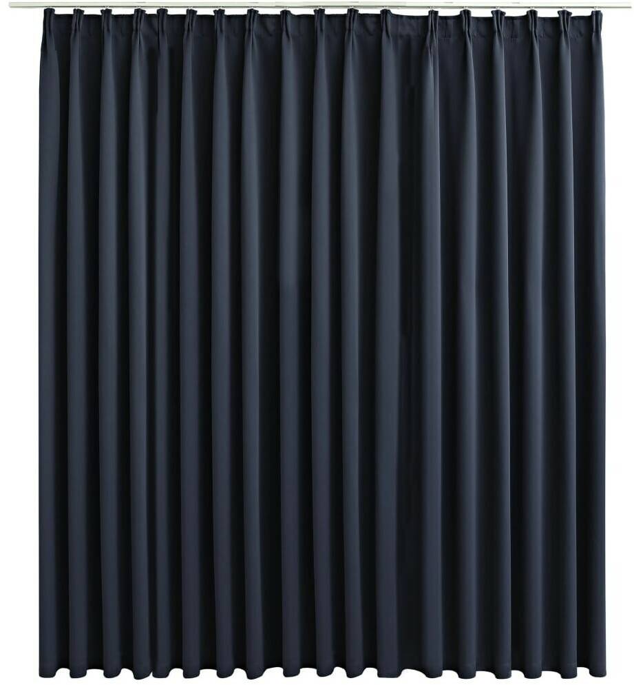 vidaXL Blackout curtain with hooks anthracite 290 x 245 cm (134425)