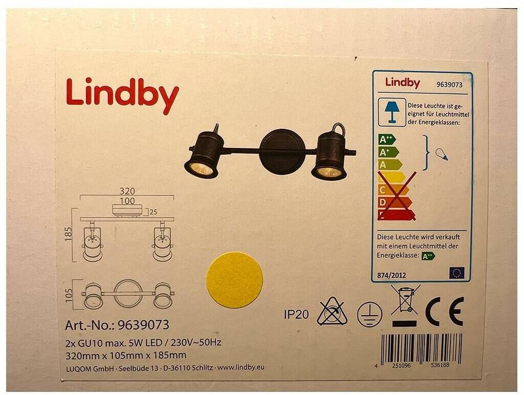 Lindby Spotlight CANSU 2xGU10/5W/230V