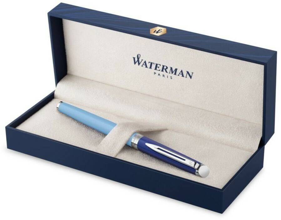 Waterman Hémisphère Colour Blocking Nib PenFountain Pen Colour Blocking Gift Box Blue Ink & Light Blue Lacquer CT F (2179924) Stylos à plume