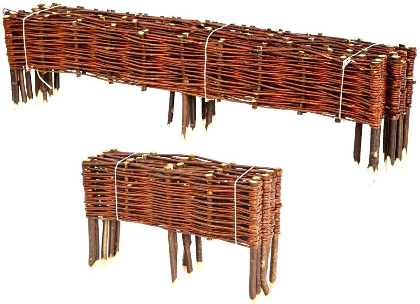 BooGardi Bed borders made of willow 20x100cm set of 10 Bordures de jardin