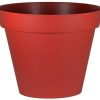 EDA Pot rond Toscane 10 Lrouge rubis Pots de fleurs