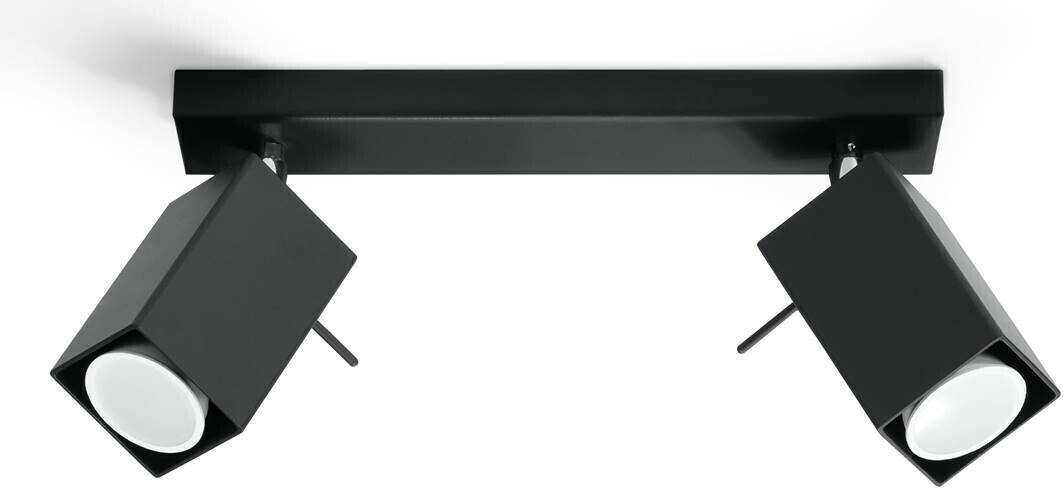 Sollux SL.0100 ceiling light MERIDA 2 black L: 30, W: 8, H: 15, GU10 socket, dimmable