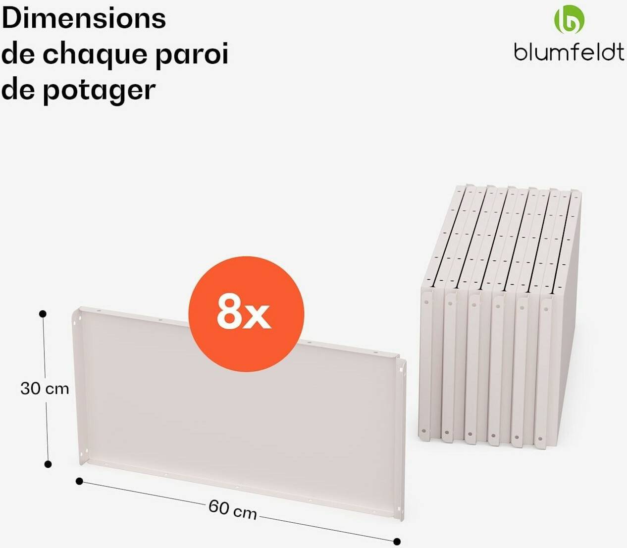 Carrés potager Blumfeldt Versagrow avec huit éléments modulairessable