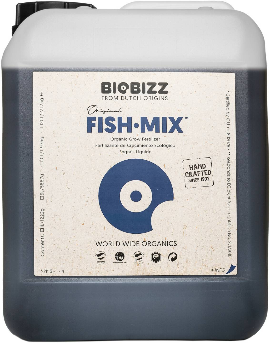 Engrais Biobizz Fish-MixMélange de poisson 5 l