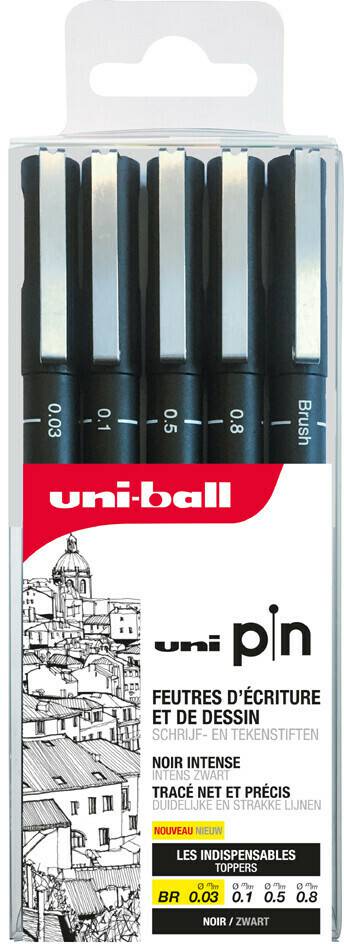 Uni Mitsubishi Pencil uni-ball PIN (PIN/5 ASP009) Marqueurs