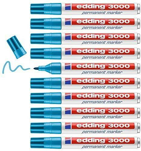 edding 3000 Permanentmarkerlight blue 10 pcs. Marqueurs