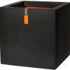 Pots de fleurs Capi Smooth Square 32 x 32 x 32 cm Black