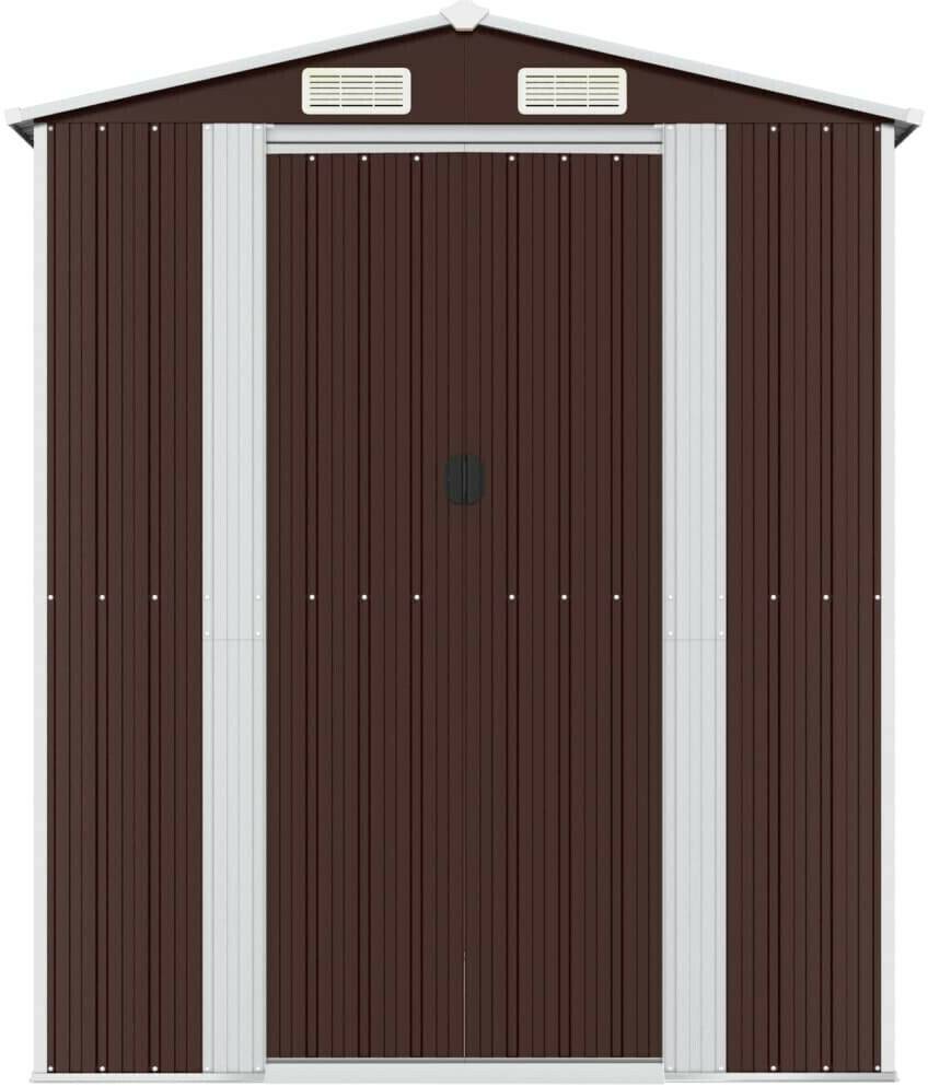 Abris de jardin vidaXL Abri de jardin en acier 192 x 440 x 223 cm marron