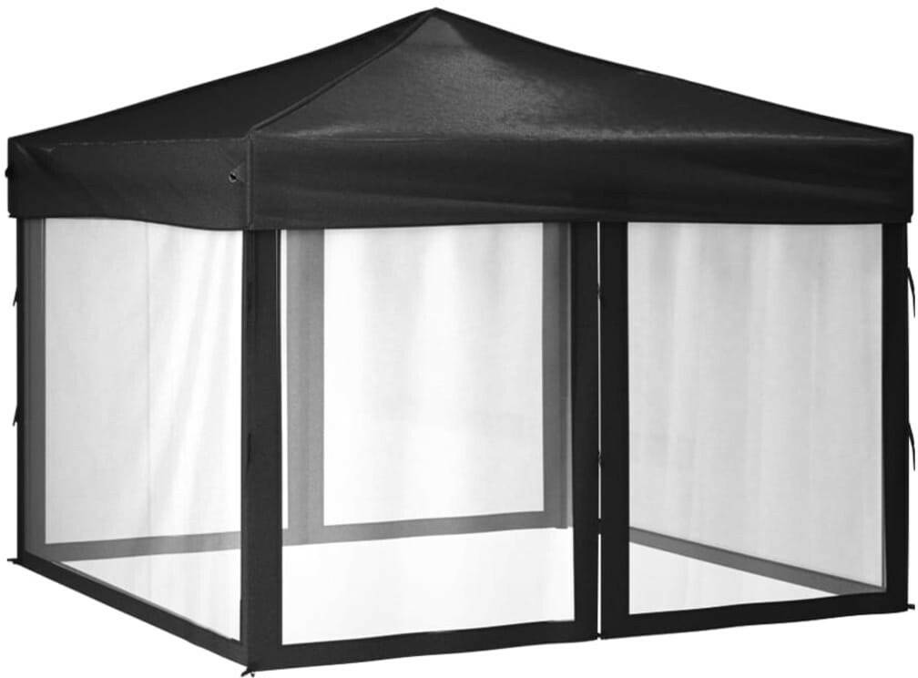 vidaXL Party tent with insectproof side walls (3 x 3 m)black Tonnelles & pavillons de jardin