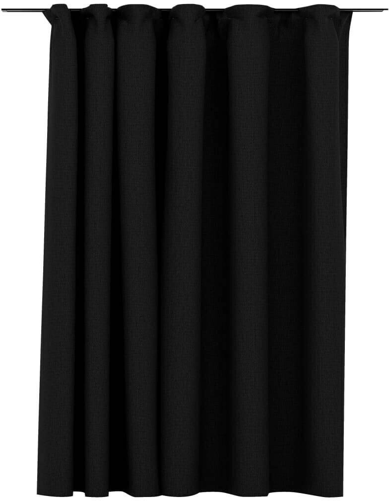 vidaXL Blackout curtain with hooks linen look anthracite 290x245 cm (321167)