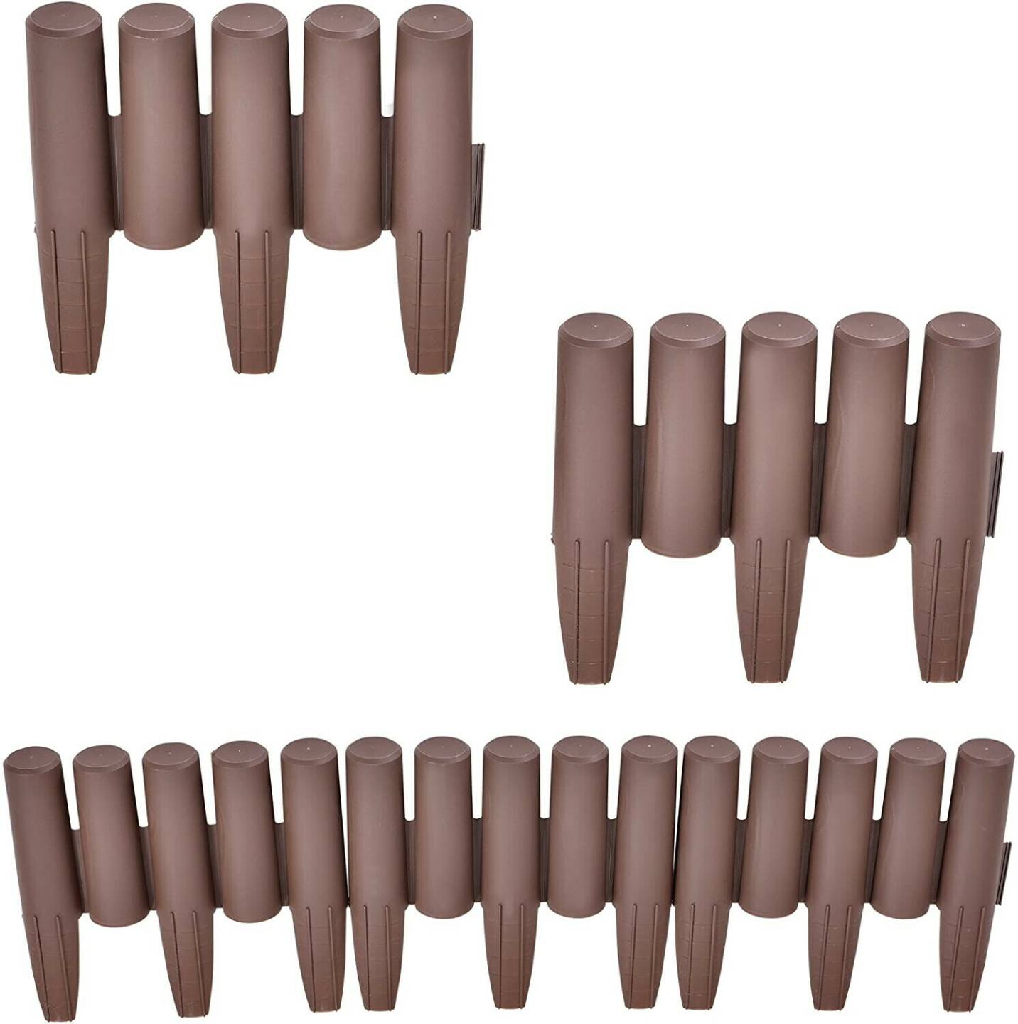 Bordures de jardin casa.pro Kit de 40 bordures marron 1 m (54430430)