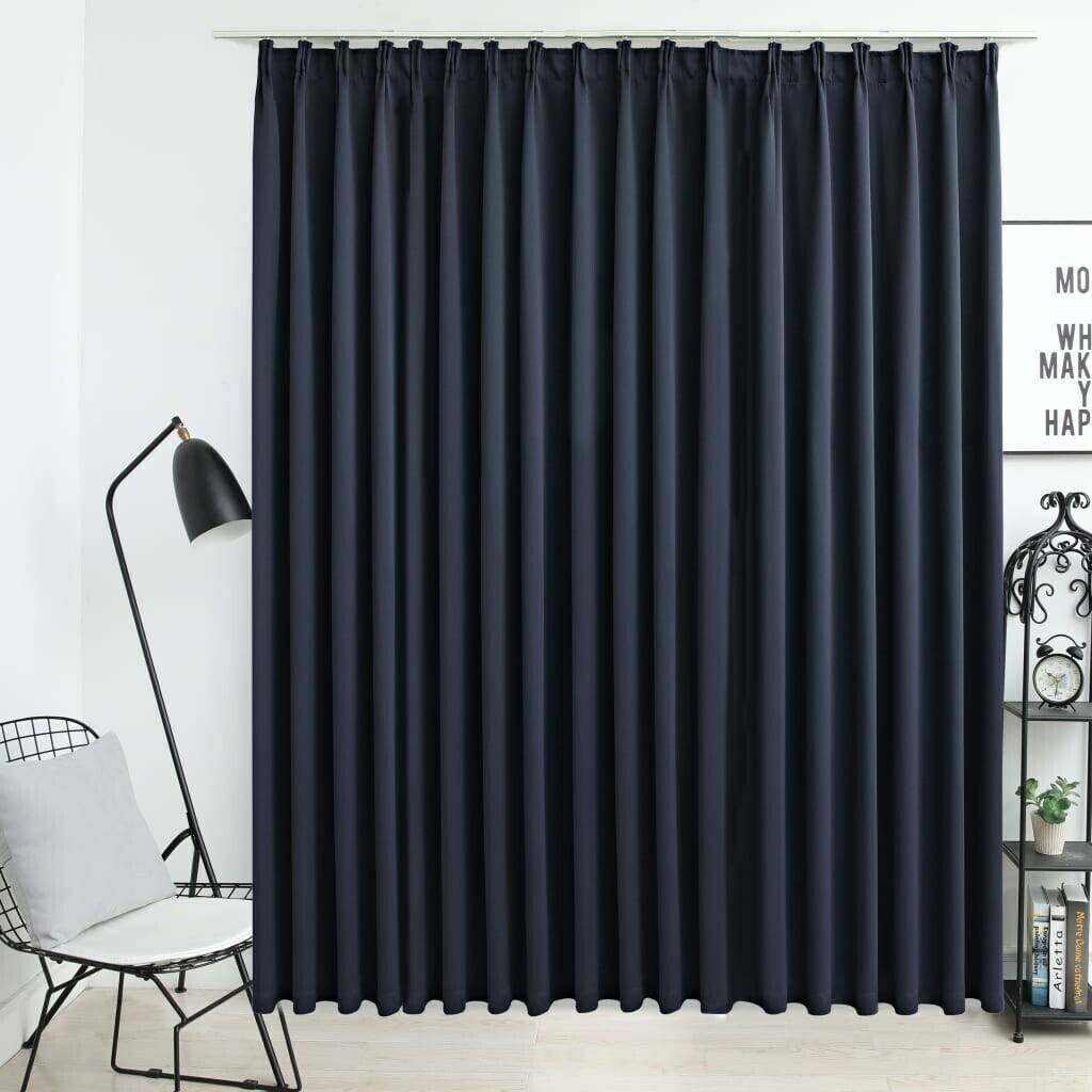 vidaXL Blackout curtain with hooks anthracite 290 x 245 cm (134425)