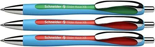 Stylos à bille Schneider Slider Rave XB Set 3 Pcs. (132597)