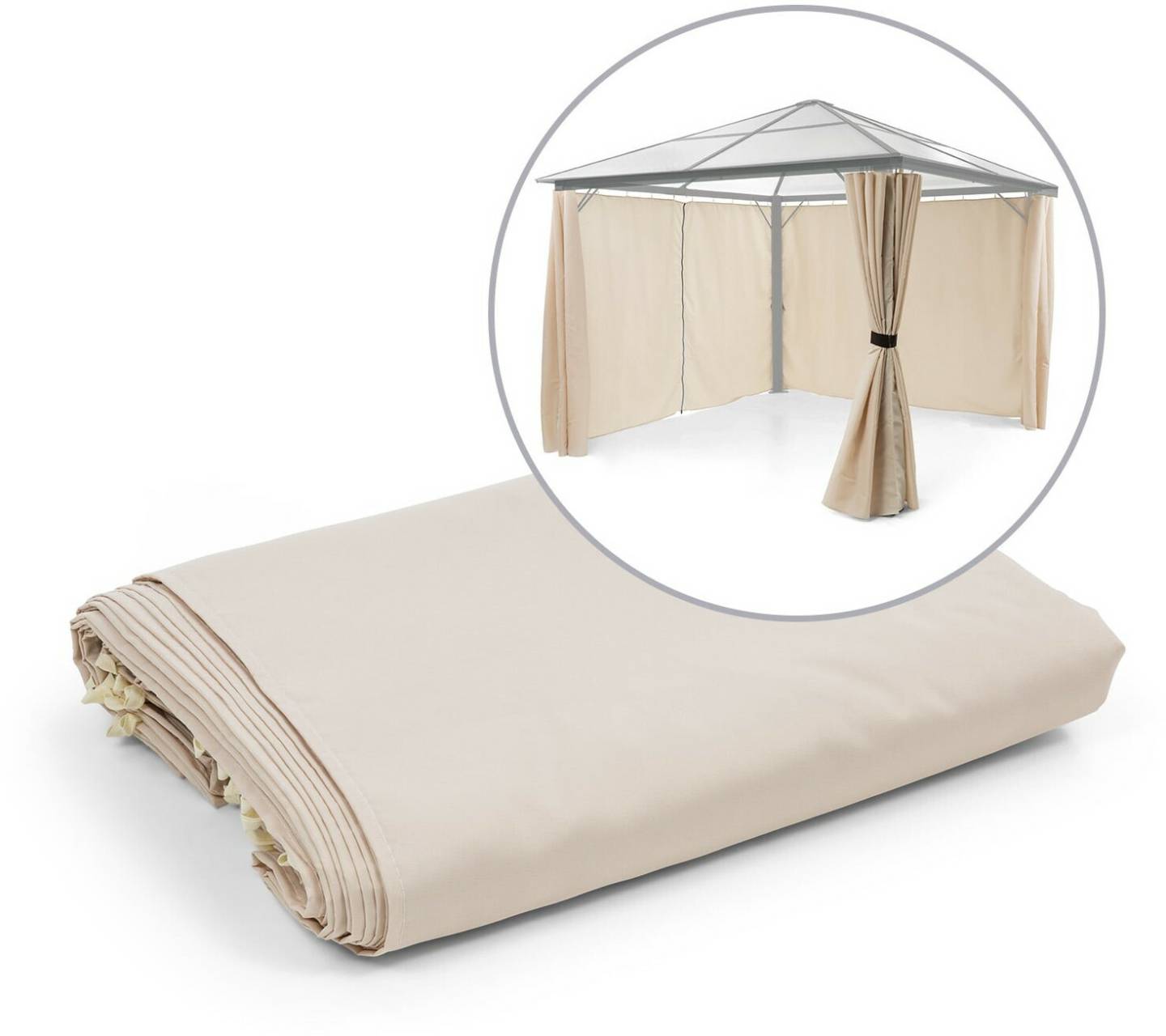 Blumfeldt Pantheon Solid Sky 3 x 3 m 4 Gazebo Side Panelsbeige Tonnelles & pavillons de jardin