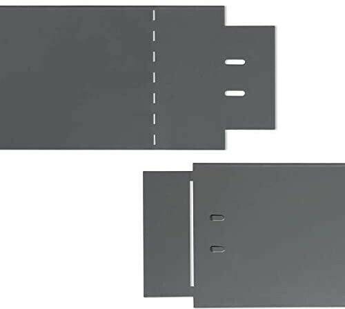 Bordures de jardin IDMarket Kit de 5 bordures en acier galvanisé anthracite 14 cm x 1 m (13609)