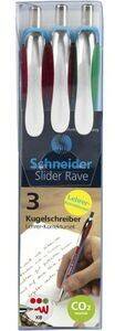 Stylos à bille Schneider Slider Rave XB Set 3 Pcs. (132597)