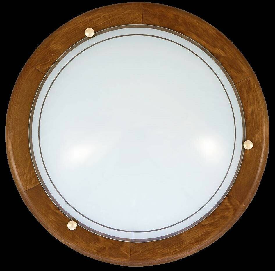 Rabalux 5417 Ceiling lamp Ufo made of metal/ wood glass oak/ opal glass Ø30cm